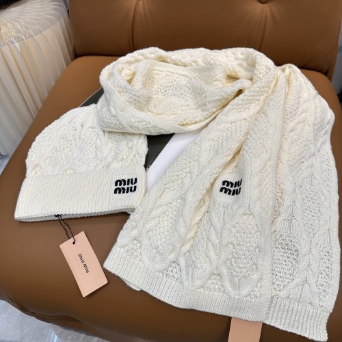 Miumiu Womens Cap Fashion Scarf Hat Set Luxury Brand with Original Box Whatsapp 【+1-3239614486】