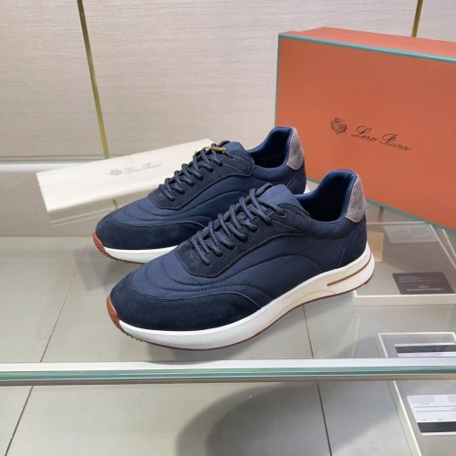 Loro Piana Mens Shoes Sneakers Casual Design Luxury Brand Tennis Walk Sneaker Suede Calf Split with Original Box whatsapp 【+1-3239614486】
