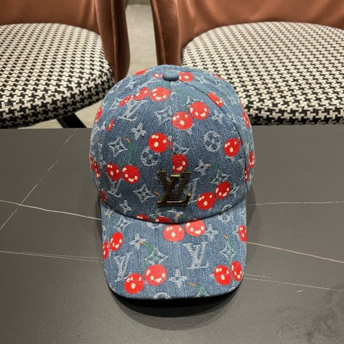 Louis Vuitton Men Womens Cap LV Denim Cerise Baseball Hat Luxury Brand with Original Box Whatsapp 【+1-3239614486】
