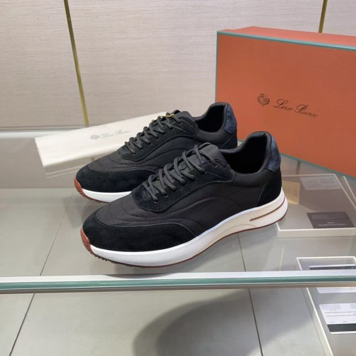 Loro Piana Mens Shoes Sneakers Casual Design Luxury Brand Tennis Walk Sneaker Suede Calf Split with Original Box whatsapp 【+1-3239614486】
