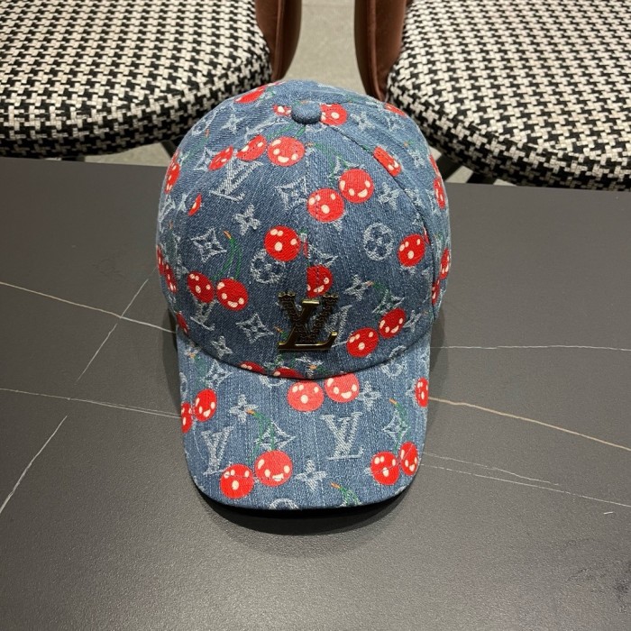Louis Vuitton Men Womens Cap LV Denim Cerise Baseball Hat Luxury Brand with Original Box Whatsapp 【+1-3239614486】