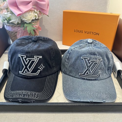 Louis Vuitton Men Womens Cap Baseball Hat LV Denim Washed Cap Luxury Brand with Original Box Whatsapp 【+1-3239614486】