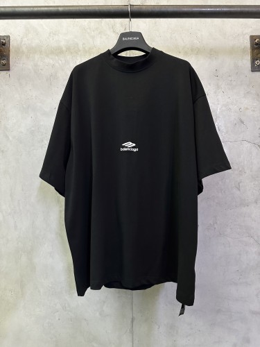 Balenciaga Luxury Brand Women Mens Short Sleeve T-Shirt 3B SPORTS ICON OVERSIZED T-SHIRT IN WASHED BLACK/WHITE 850345TTVK59034 Whatsapp 【+1-3239614486】