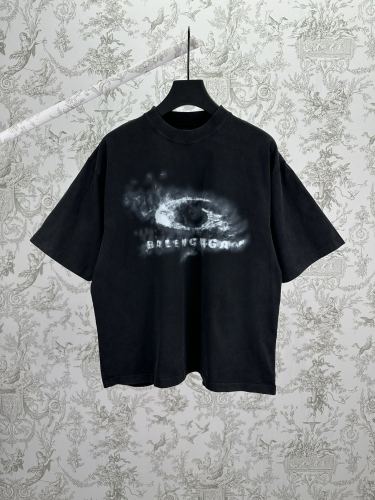 Balenciaga Luxury Brand Women Mens Short Sleeve T-Shirt WASHED CRAYON LOOP  Whatsapp 【+1-3239614486】
