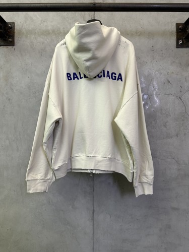 Balenciaga Womens Mens Long Sleeve Hoodie Sweatshirt Luxury Brand MEN'S BALENCIAGA BACK ZIP-UP HOODIE Whatsapp【+1-3239614486】