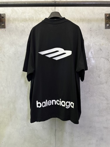 Balenciaga Luxury Brand Women Mens Short Sleeve T-Shirt 3B SPORTS ICON OVERSIZED T-SHIRT IN WASHED BLACK/WHITE 850345TTVK59034 Whatsapp 【+1-3239614486】