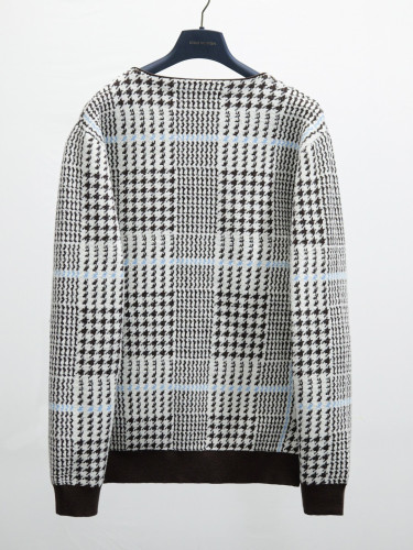 Louis Vuitton Men Womens Sweater Knitwear Luxury Brand Mens Knit Cardigan Textured Plaid Cardigan 1AJBSP Top Quality Whatsapp【+1-3239614486】