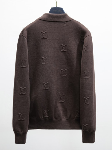 Louis Vuitton Men Jacket Knit Coat Luxury Brand Mens Jackets LV Blason Embossed Zipped Blouson 1AJDXB Top Quality Whatsapp【+1-3239614486】
