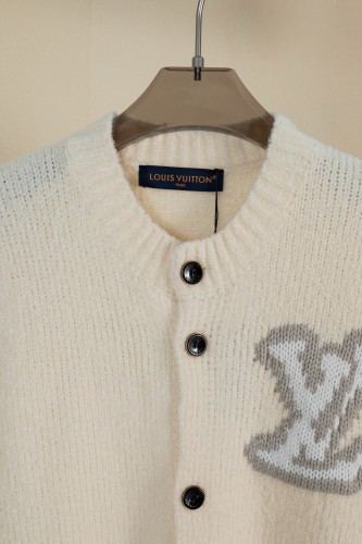 Louis Vuitton Women Men Sweater Knitwear Luxury Brand Mens Chunky Intarsia Signature Cardigan Top Quality Whatsapp【+1-3239614486】