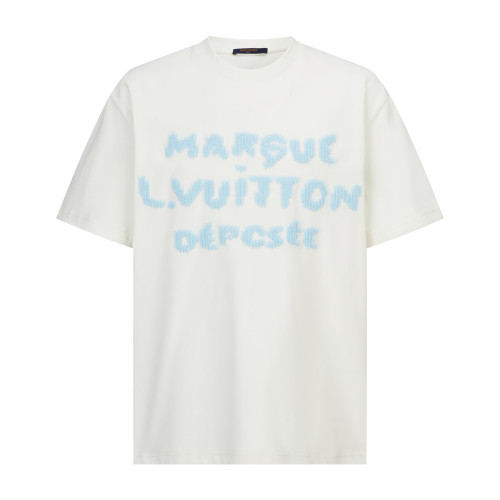 Louis Vuitton  Luxury Brand Men Womens Short Sleeve T-Shirt Mens Embroidered Signature T-Shirt 1AIKD4 Whatsapp 【+1-3239614486】