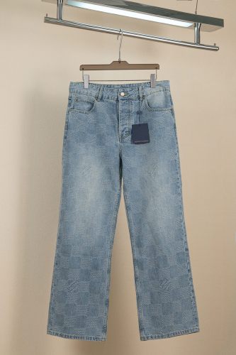 Louis Vuitton Luxury Brand Mens Pant Jeans Damier Denim Skate Pants 1AHCOD Whatsapp 【+1-3239614486】
