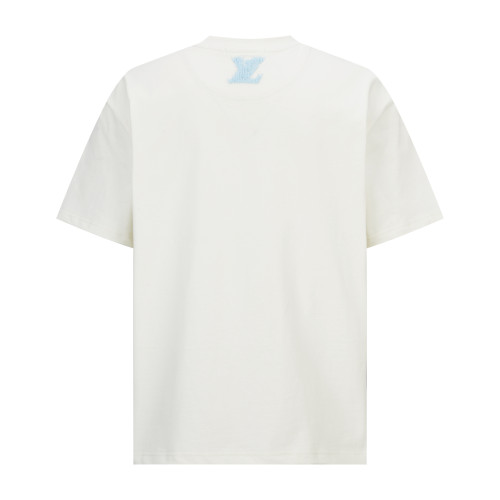 Louis Vuitton  Luxury Brand Men Womens Short Sleeve T-Shirt Mens Embroidered Signature T-Shirt 1AIKD4 Whatsapp 【+1-3239614486】