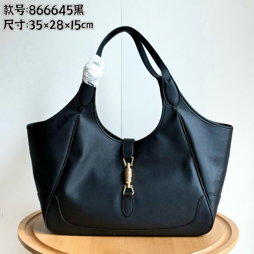 Gucci Womens Bags Shoulder Handbags Luxury Brand Gucci Mercato medium tote bag in black leather whatsapp 【+1-3239614486】