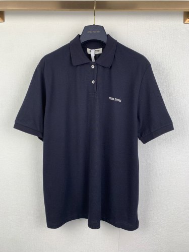 Miumiu Luxury Brand Men Womens Short Sleeve T-Shirt Women Polo Shirt Top Quality Whatsapp 【+1-3239614486】