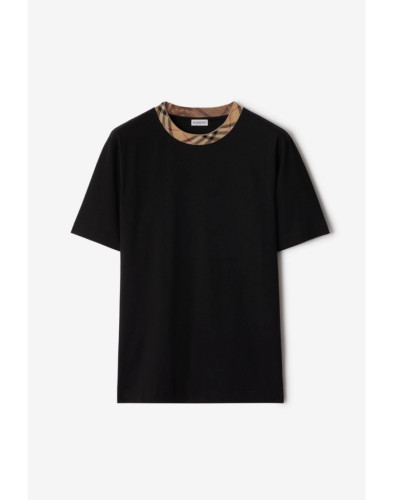 Burberry Luxury Brand Women Mens Short Sleeve T-Shirt Check Trim Cotton T-shirt 81101011 Whatsapp 【+1-3239614486】