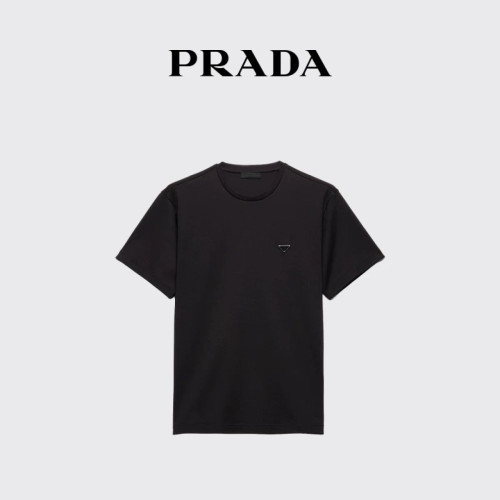 Prada Luxury Brand Men Womens Short Sleeve T-Shirt Mens Cotton T-shirt JN954_240_F0009_S_OOO Whatsapp 【+1-3239614486】