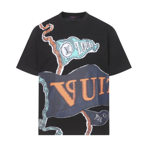 Louis Vuitton  Luxury Brand Men Womens Short Sleeve T-Shirt Intarsia Graphic T-Shirt Whatsapp 【+1-3239614486】