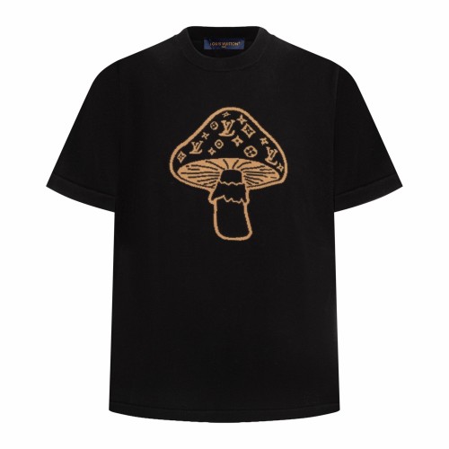 Louis Vuitton  Luxury Brand Men Womens Knit Short Sleeve T-Shirt Mens Short-Sleeved Intarsia Crewneck 1AJBUX Whatsapp 【+1-3239614486】
