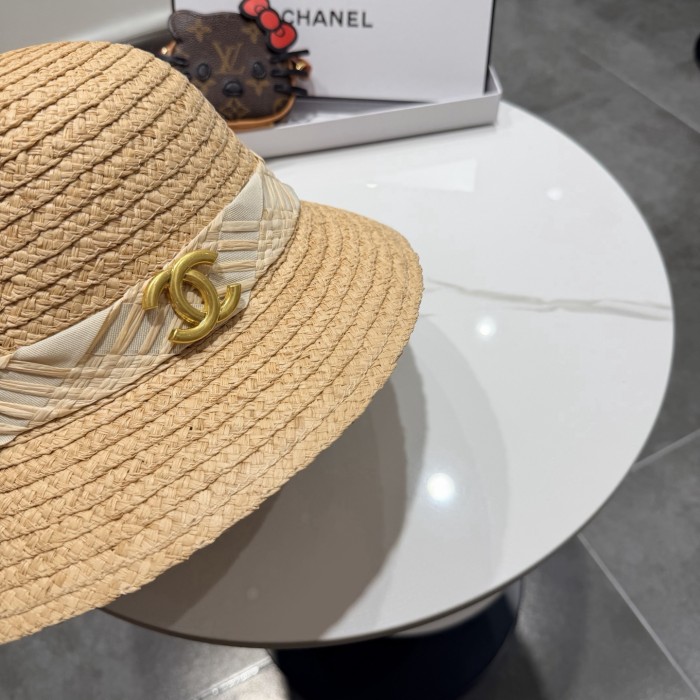 Chanel Womens Hats Luxury Brand Raffia Raffia Straw Hat with Original Box Whatsapp 【+1-3239614486】