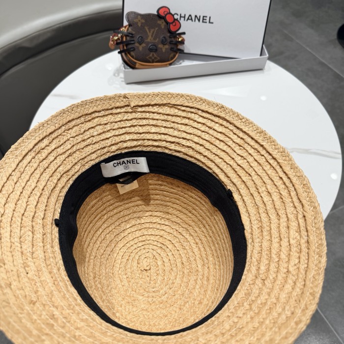 Chanel Womens Hats Luxury Brand Raffia Raffia Straw Hat with Original Box Whatsapp 【+1-3239614486】