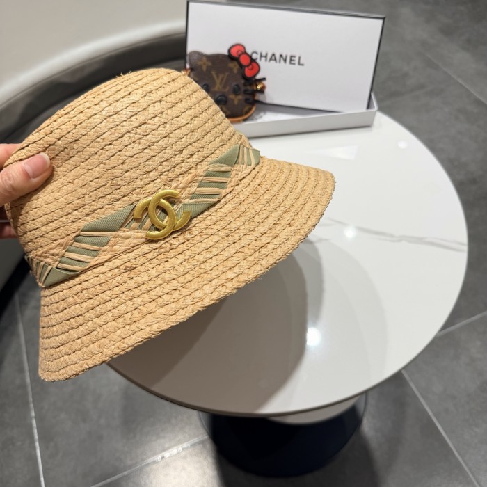 Chanel Womens Hats Luxury Brand Raffia Raffia Straw Hat with Original Box Whatsapp 【+1-3239614486】