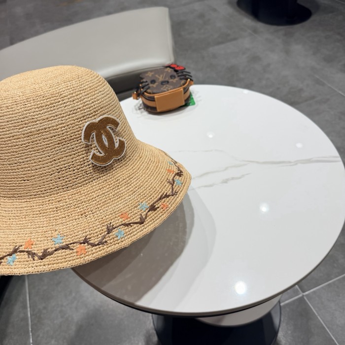 Chanel Womens Hats Luxury Brand Raffia Straw Hat with Original Box Whatsapp 【+1-3239614486】