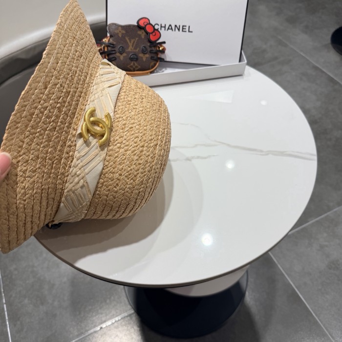 Chanel Womens Hats Luxury Brand Raffia Raffia Straw Hat with Original Box Whatsapp 【+1-3239614486】