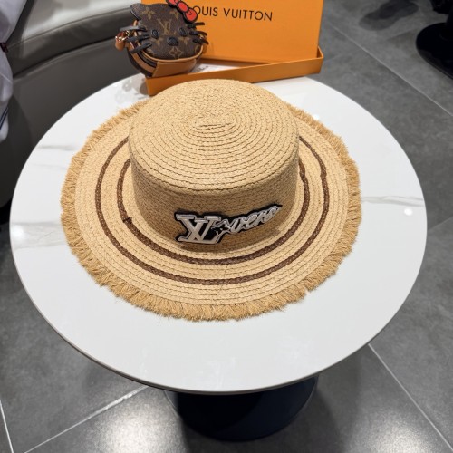 Louis Vuitton Womens Cap Raffia Straw Hat Luxury Brand with Original Box Whatsapp 【+1-3239614486】