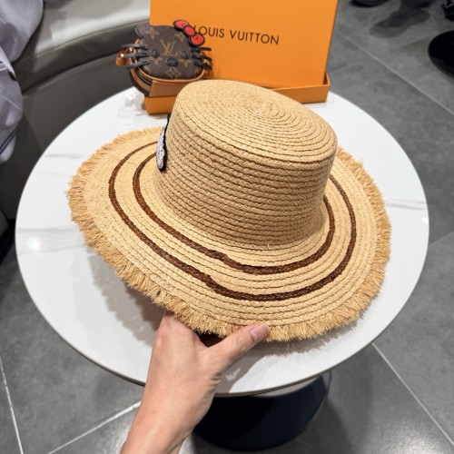Louis Vuitton Womens Cap Raffia Straw Hat Luxury Brand with Original Box Whatsapp 【+1-3239614486】