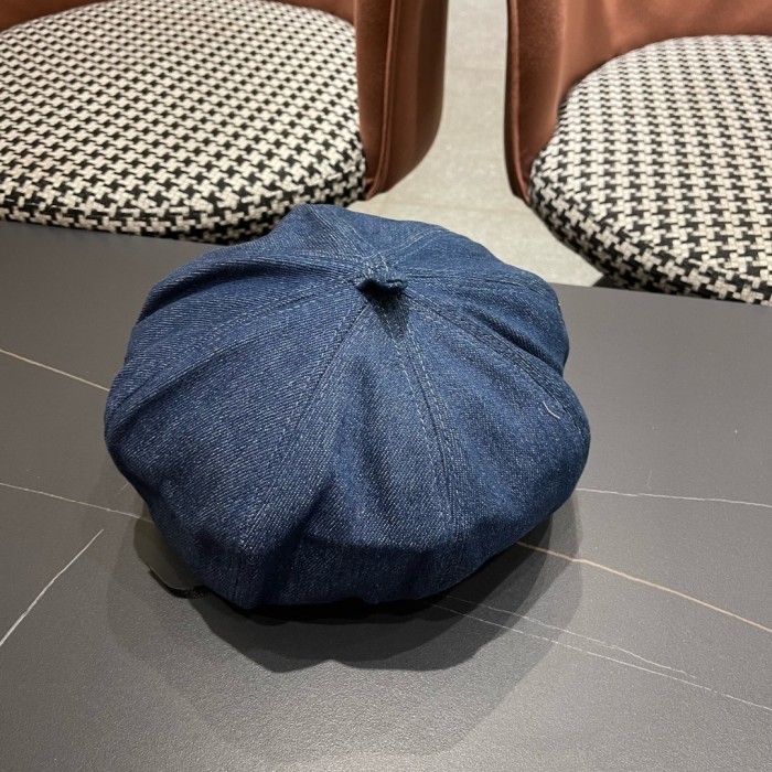 Moncler Womens Hats Luxury Brand Design Moncler Denim Beret Hat with Original Box Whatsapp【+1-3239614486】