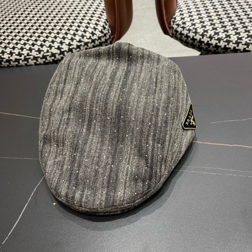 Prada Womens Hats Luxury Brand Design Prada Beret Hat with Original Box Whatsapp【+1-3239614486】