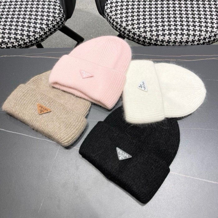 Prada Womens Hats Luxury Brand Design Prada Knit Hat with Original Box Whatsapp【+1-3239614486】