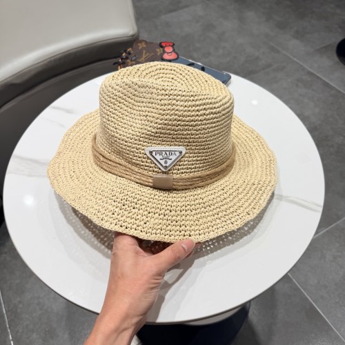 Prada Men Womens Hats Luxury Brand Design Prada Straw Hat with Original Box Whatsapp【+1-3239614486】