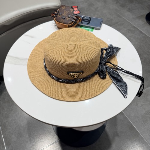 Prada Womens Hats Luxury Brand Design Prada Straw Hat with Original Box Whatsapp【+1-3239614486】