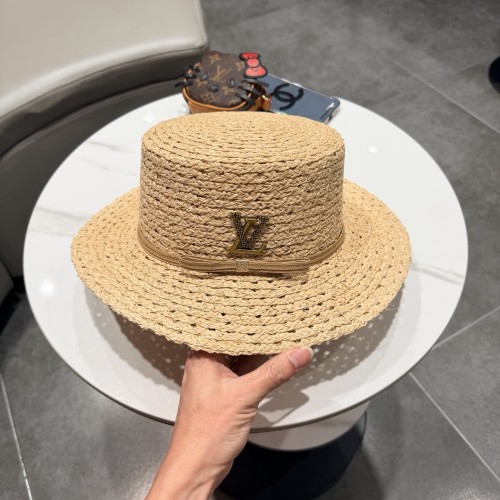 Louis Vuitton Womens Cap Raffia Straw Hat Luxury Brand with Original Box Whatsapp 【+1-3239614486】