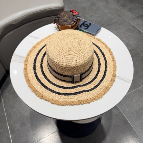 Dior Womens Raffia Straw Hat Luxury Brand Design Dior Cap with Original Box Whatsapp 【+1-3239614486】