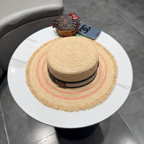 Dior Womens Raffia Straw Hat Luxury Brand Design Dior Cap with Original Box Whatsapp 【+1-3239614486】