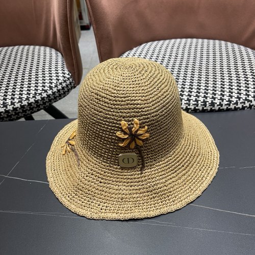 Dior Womens Raffia Straw Hat Luxury Brand Design Dior Cap with Original Box Whatsapp 【+1-3239614486】