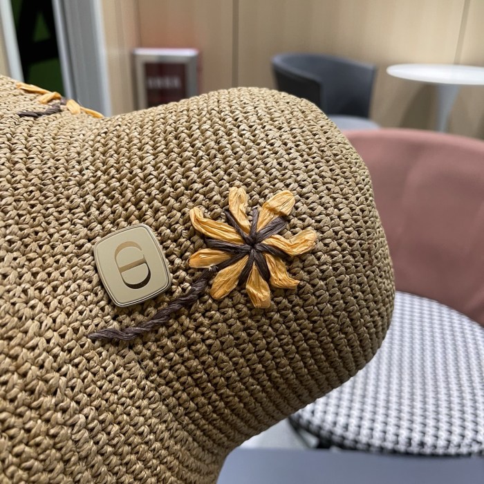 Dior Womens Raffia Straw Hat Luxury Brand Design Dior Cap with Original Box Whatsapp 【+1-3239614486】