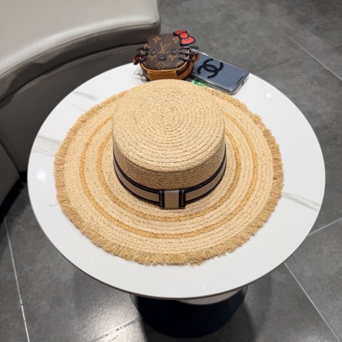 Dior Womens Raffia Straw Hat Luxury Brand Design Dior Cap with Original Box Whatsapp 【+1-3239614486】