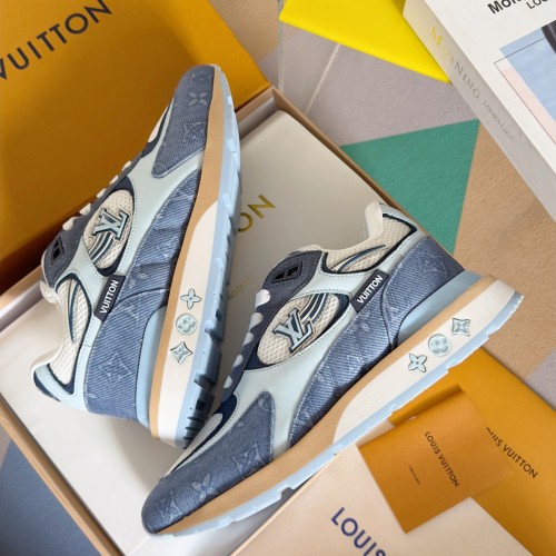 Louis Vuitton Men Shoes Sports RUN AWAY SNEAKER Running Design Luxury Brand with Original Box Mesh and suede calf leather 1A9J0M whatsapp 【+1-3239614486】