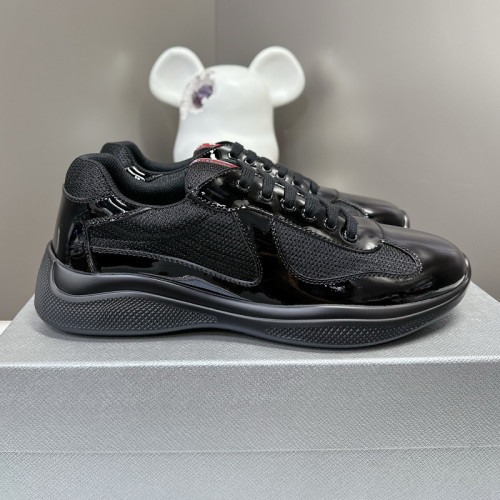 Prada Mens Shoes Sneakers Casual Luxury Brand Prada America's Cup Soft Rubber And Bike Fabric Sneakers with Original Box Whatsapp【+1-3239614486】