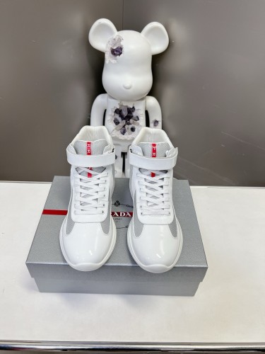 Prada Mens Shoes Sneakers Fashion Boots Casual Luxury Brand Prada America's Cup Soft Rubber And Bike Fabric Sneakers with Original Box Whatsapp【+1-3239614486】