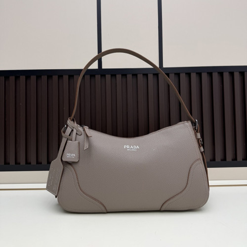 Prada Womens Bags Shoulder Bag Luxury Brand Prada Aimèe Large Leather Shoulder Bag Aimee 1BC280_2HIK_F0002_V_OOO with Original Box whatsapp 【+1-3239614486】