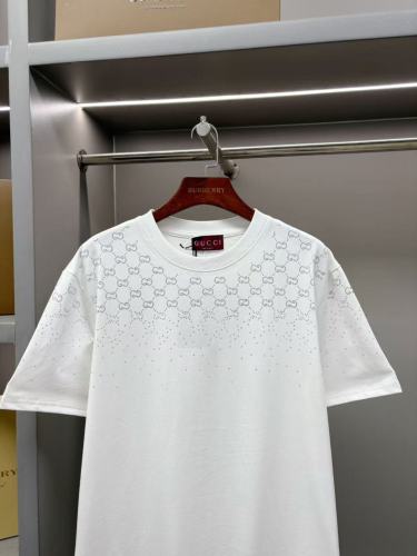 Gucci Luxury Brand Women Mens Short Sleeve T-Shirt Cotton jersey T-shirt with crystals 854841 XJHRZ 1043 Top Quality Luxury Brand Whatsapp 【+1-3239614486】