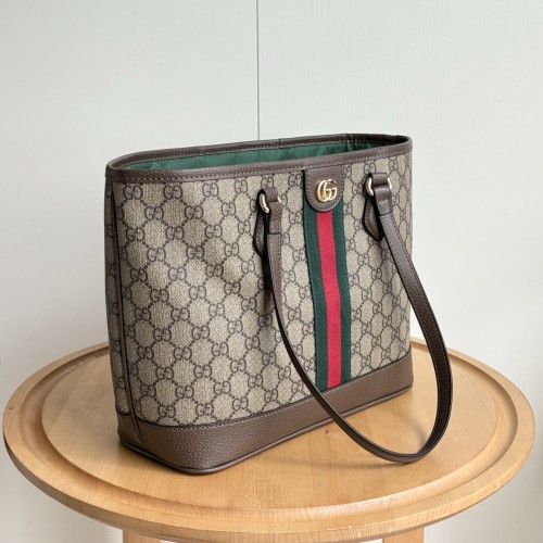 Gucci Womens Bags Shoulder Bag Luxury Brand Ophidia medium tote bag in beige and brown GG fabric 836849 FAE0J 9789 whatsapp 【+1-3239614486】