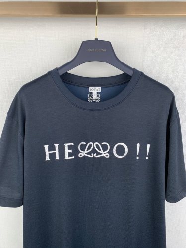 Loewe Luxury Brand Men Womens Short Sleeve T-Shirt Regular fit T-shirt in cotton blend H526Y22XD7 Whatsapp 【+1-3239614486】