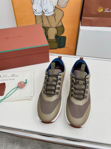 Loro Piana Mens Shoes Sneakers Casual Design Luxury Brand Tennis Walk Sneaker Suede Calf Split with Original Box whatsapp 【+1-3239614486】