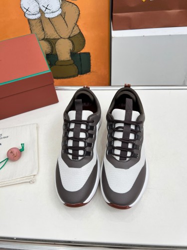 Loro Piana Mens Shoes Sneakers Casual Design Luxury Brand Tennis Walk Sneaker Suede Calf Split with Original Box whatsapp 【+1-3239614486】