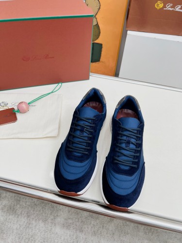 Loro Piana Mens Shoes Sneakers Casual Design Luxury Brand Tennis Walk Sneaker Suede Calf Split with Original Box whatsapp 【+1-3239614486】